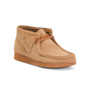 CLARKS Wheat Wide Suede Everyday Wallabee Boots (Little Kid Big Kid)